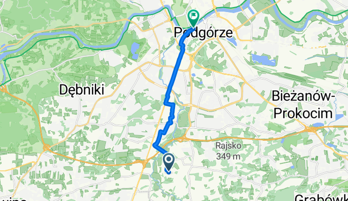 Adama Krzyżanowskiego, Kraków do K Brodzińskiego, Kraków