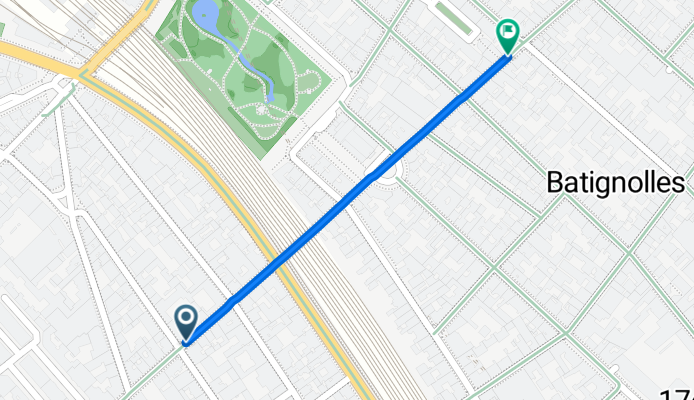 Rue de Lévis, Paris à Rue Lemercier, Paris