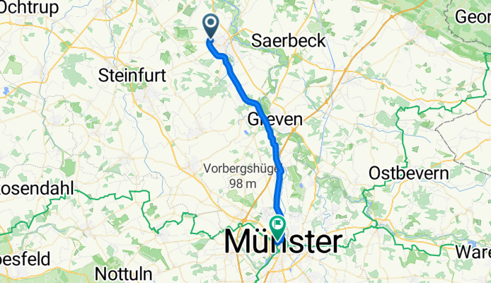 Vennweg, Emsdetten nach Schlossplatz, Münster