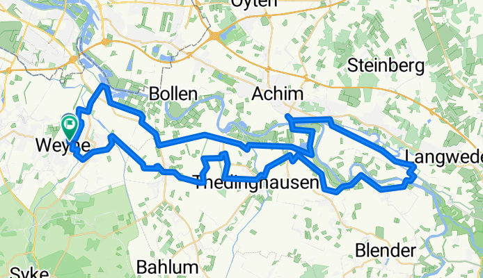 Wesertal: Weyhe - Langwedel - Weyhe