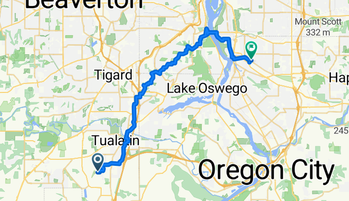 SW 110th Pl, Tualatin to SE Rio Vista St, Milwaukie