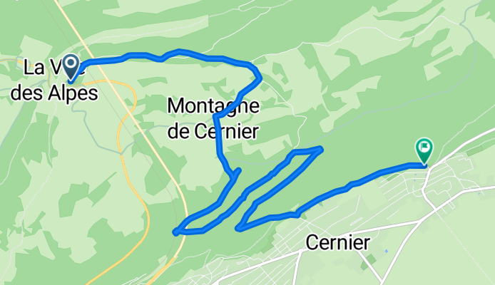 Route de la Vue des Alpes, La Vue-des-Alpes to Rue de la Quarette, Chézard-St-Martin