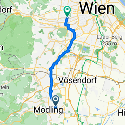 Gabrielerstraße, Mödling nach Koberweingasse, Wien