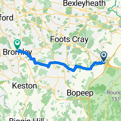 London Road, Swanley to Harmony Way, Bromley