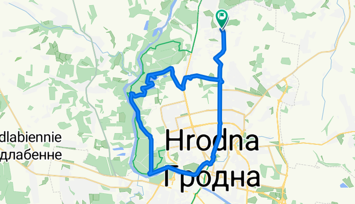 Колхозная улица, Гродно до Колхозная улица, Гродно