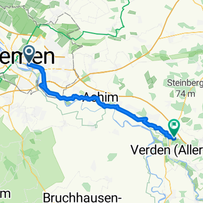 Osterdeich, Bremen nach Kutschenweg, Verden