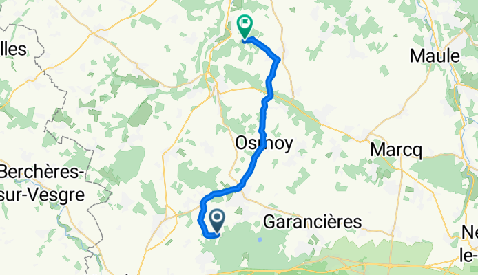 Route de la Sablière, Bazainville to Rue du Puits, Villette