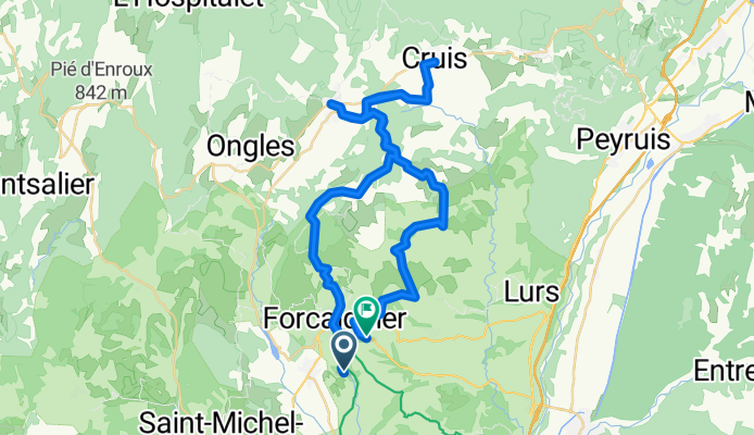 Chemin St Suffren, Forcalquier à Route de la Brillanne, Forcalquier