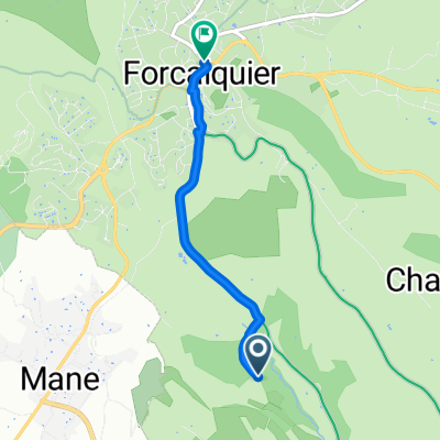 Chemin St Suffren, Forcalquier à Place Martial Sicard, Forcalquier