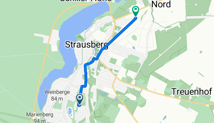 Am Wasserwerk, Strausberg nach Prötzeler Chaussee, Strausberg