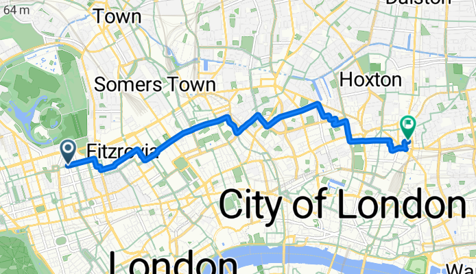 Nottingham Street, London to Anning Street, London