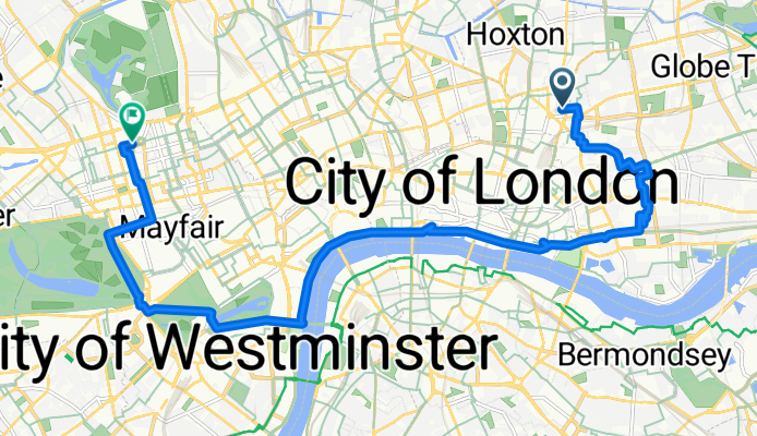 New Inn Yard, London to Nottingham Street, London