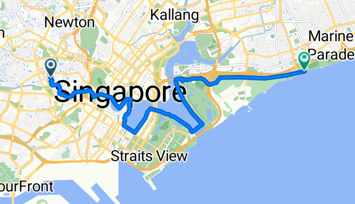 River Valley Rd, Singapore to Marine Parade, Singapore