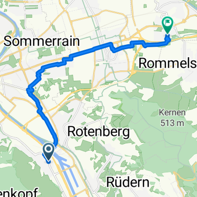 Wasenstraße, Stuttgart nach Donauschwabenstraße, Waiblingen