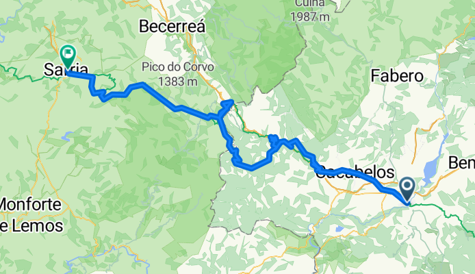 Calle Marcelo Macías, Ponferrada nach Rúa Formigueiros, Sarria
