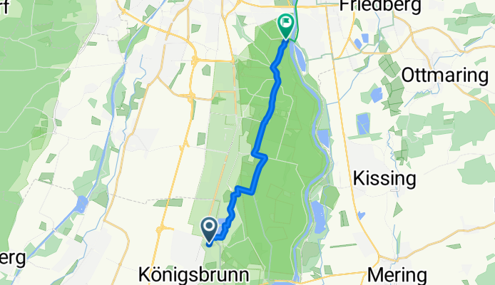 Ludwig-Martini-Straße, Königsbrunn nach Augsburg