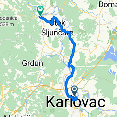 Ulica Vilima Reinera to Ulica Nikole Tesle 2A