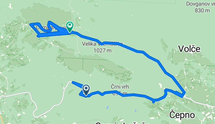 Gornje Vreme to Neimenovana Cesta