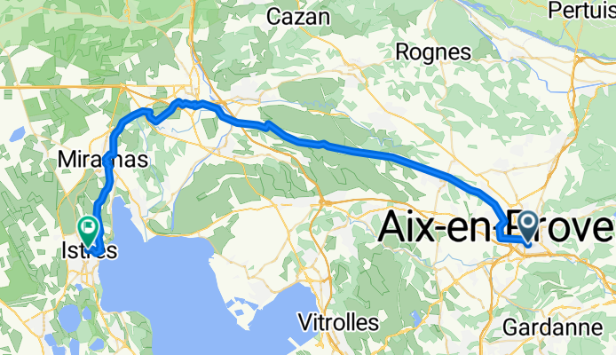 Avenue Robert Schuman, Aix-en-Provence nach Boulevard Léon Jouhaux, Istres