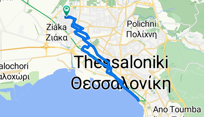 От Ntortoglou 44, Eleftherio Kordelio до Ntortoglou 44, Eleftherio Kordelio