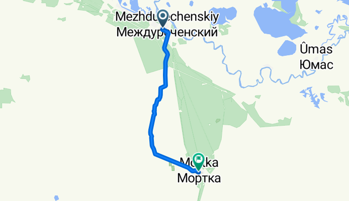 улица Чапаева, Mezhdurechenskiy to улица Г.М.Борисова, Mortka