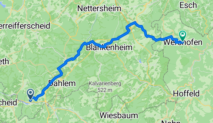 Burgbering, Dahlem nach Nordstraße, Wershofen
