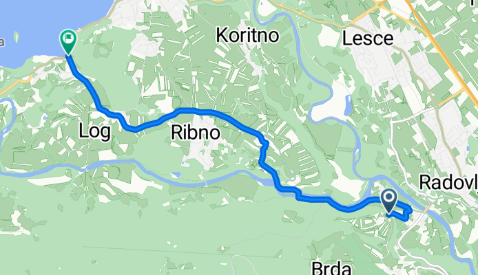 Lancovo, Radovljica nach Cesta Svobode, Bled