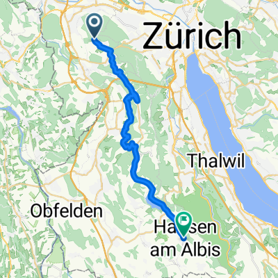 Wängistrasse, Uitikon Waldegg nach Reppischtalstrasse, Aeugstertal