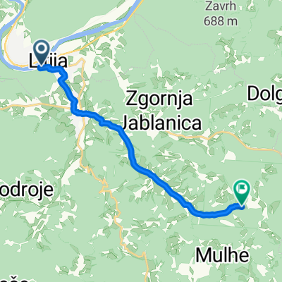 Route from Litija