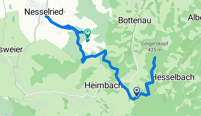 Baiersbronner Seensteig, Oberkirch nach Kohlstatt, Appenweier