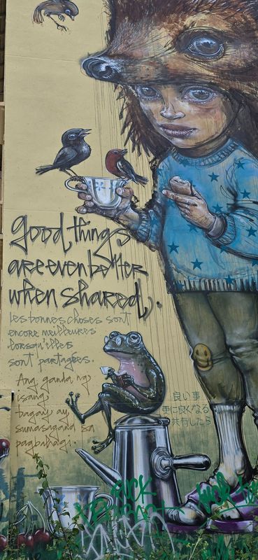 Agréable sortie en VTT. Graffs et fresques. Paris/Aubervilliers/ St Denis.