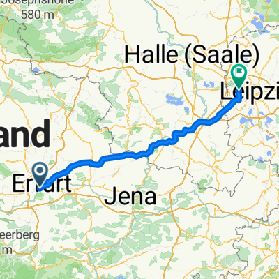 Erfurt nach Leipzig Variante Etappe 3
