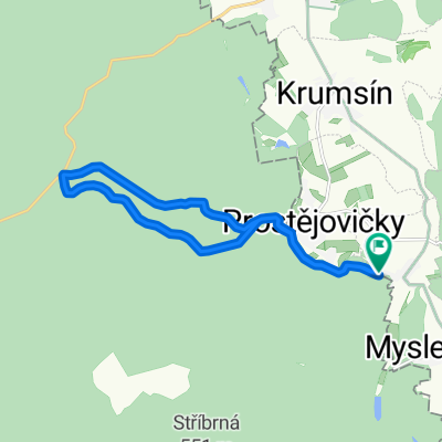 Křenůvky, Myslejovice do Křenůvky, Myslejovice