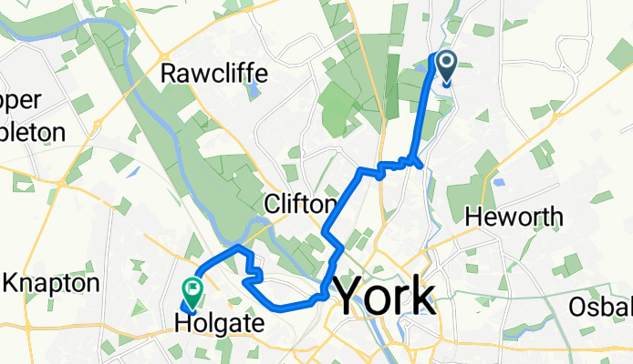 Meadowfields Drive, York to Burnsall Drive, York