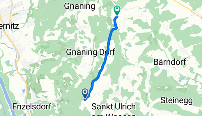 Wutschdorf, Heiligenkreuz am Waasen nach Rosental, Fernitz-Mellach