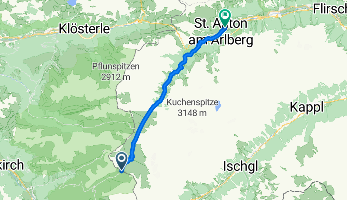 Verbellastraße, Gaschurn nach Dorfstraße, St. Anton Am Arlberg