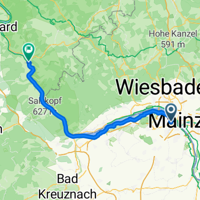 Bahnhofplatz, Mainz to Heerstraße, Sankt Goar