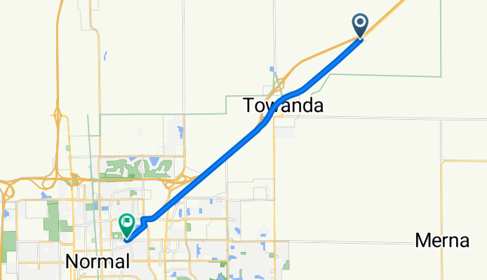 Historic Route 66, Towanda to Pine St, Normal
