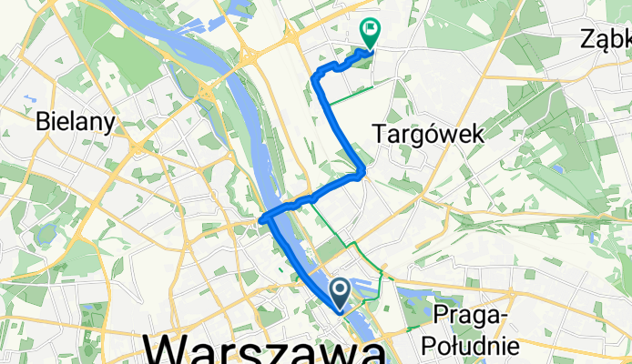 bulw B Grzymały-Siedleckiego, Warszawa do Chodecka, Warszawa