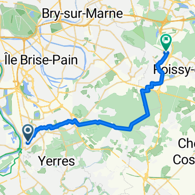 Carrefour du Maréchal Juin, Villeneuve-Saint-Georges à D 361, Émerainville