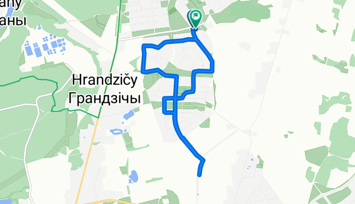 Колхозная улица, Гродно до Колхозная улица, Гродно