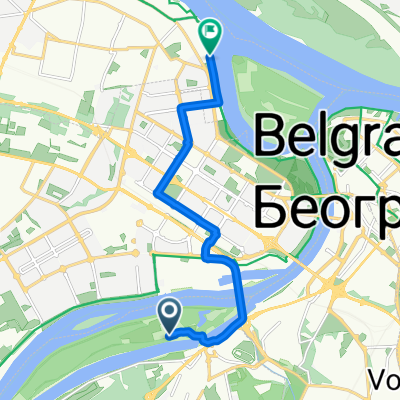 Ада Циганлија, Belgrade to Кеј ослобођења, Belgrade