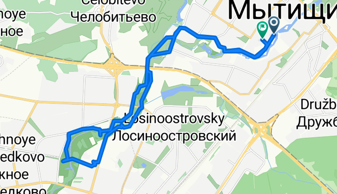 Новомытищинский проспект, Мытищи до Новомытищинский проспект, Мытищи