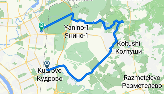 Берёзовая улица, Кудрово to улица Коммуны, Saint Petersburg