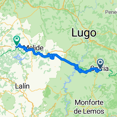 Rúa Calvo Sotelo, Sarria nach Calle Padre Pardo, Arzúa