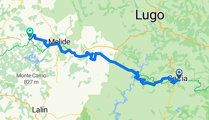 Rúa Calvo Sotelo, Sarria nach Calle Padre Pardo, Arzúa