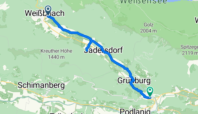 Weißbriach, Gitschtal nach Stocksteinerwand, Hermagor-Pressegger See