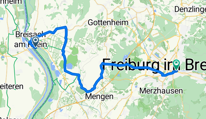 Karlsruhe to Freiburg  along the Rhine - day 3