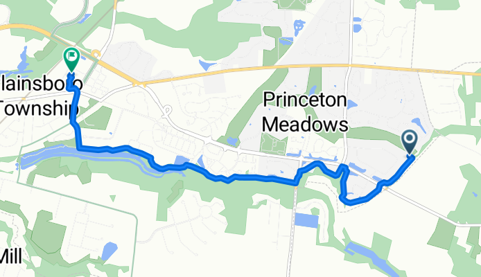 Ravens Crest Dr, Plainsboro to Schalks Crossing Rd, Plainsboro