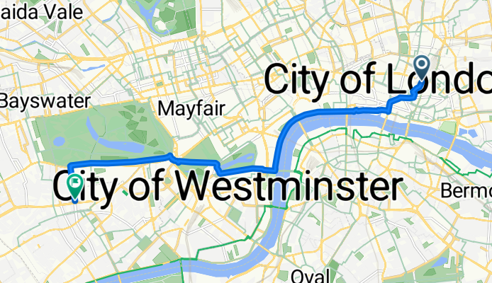Liverpool Street, London to Queen's Gate, London